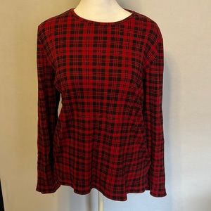 Plaid long sleeve tee